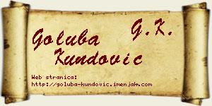 Goluba Kundović vizit kartica